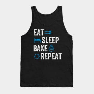Eat sleep bake repeat Tank Top